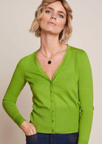 Lade das Bild in den Galerie-Viewer, Feinstrick Cardigan, V-Neck, Green
