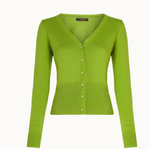 Lade das Bild in den Galerie-Viewer, Feinstrick Cardigan, V-Neck, Green
