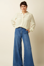 Lade das Bild in den Galerie-Viewer, Wide Leg Jeans in Stone Denim
