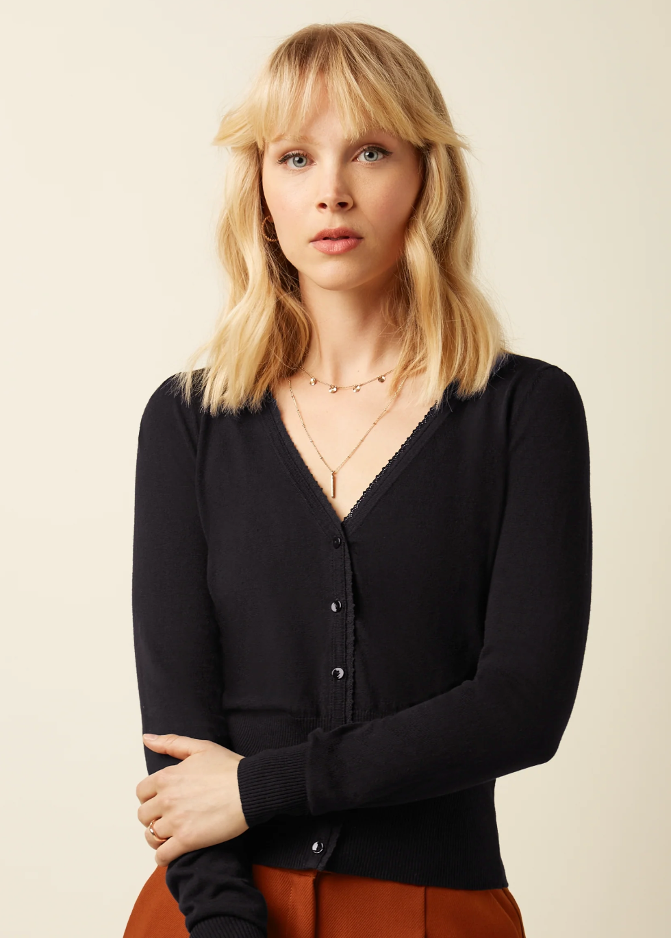 Feinstrick Cardigan, V-Neck Cocoon, versch. Farben