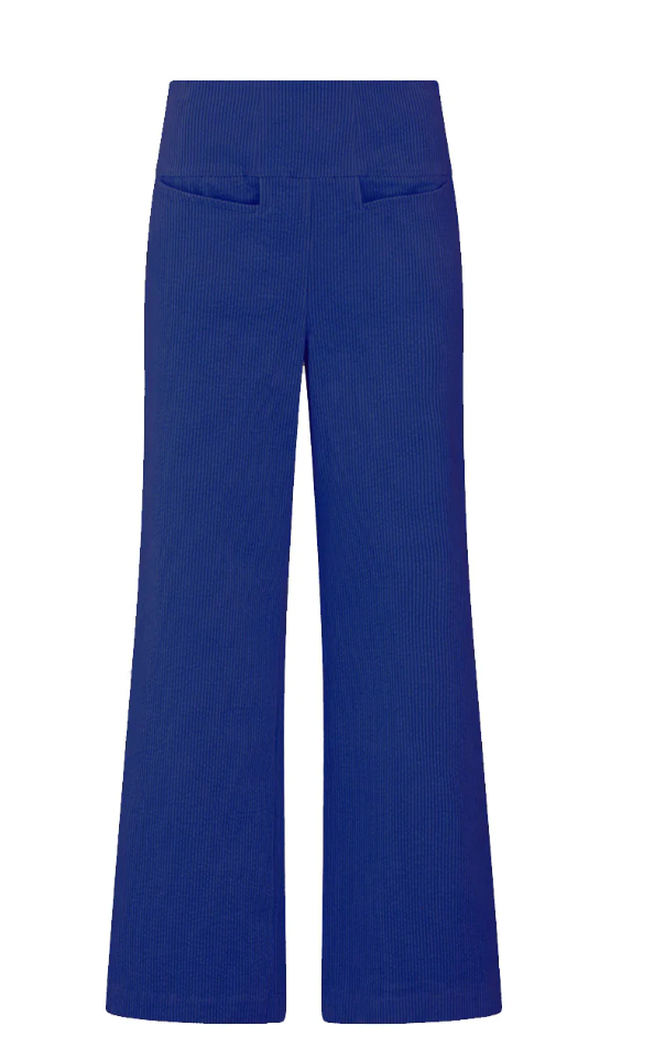 Liva Pants in Breitcord, kobaltblau