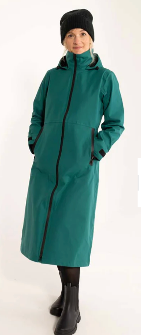 Langer Winterregenmantel von danefae, petrol