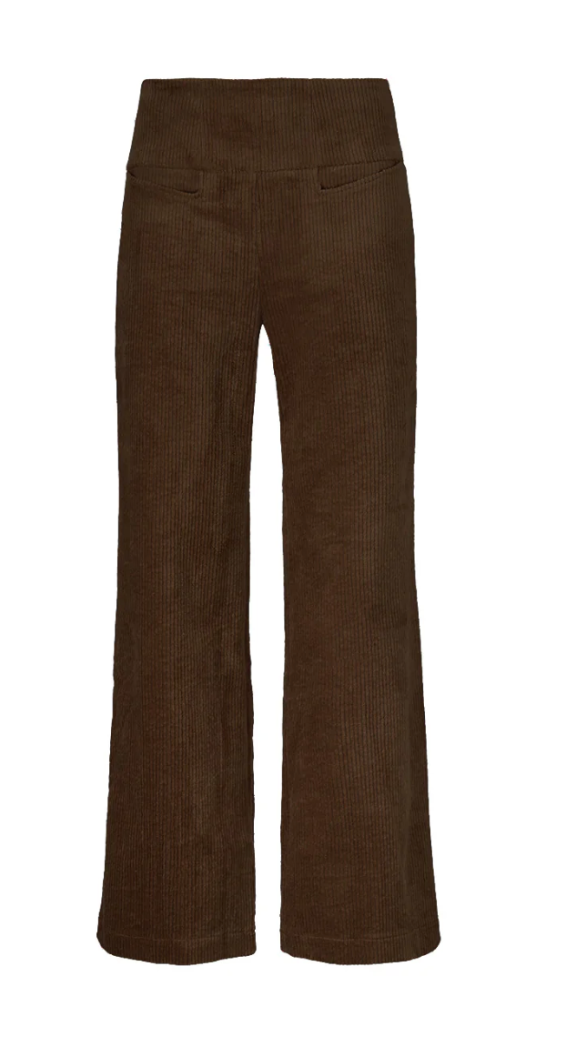 Liva Pants in Breitcord, dunkelbraun