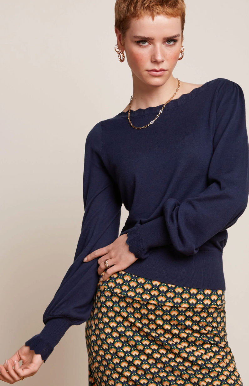 Klassiker "Audrey Bell Top" in Blue, King Louie