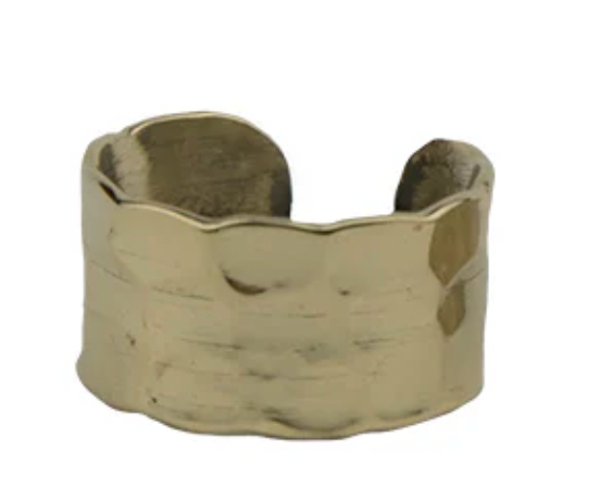 Gehämmerter Earcuff, Messing