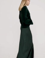 Laden und Abspielen von Videos im Galerie-Viewer, Satin Maxi-Skirt, Forest Green
